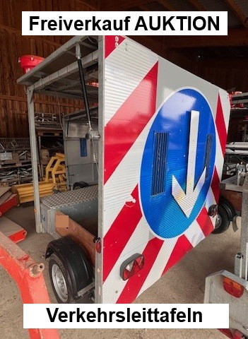 Freiverkauf - AUKTION - ONLINE | Verkehrsleittafeln | Verkehrssicherungsanhänger